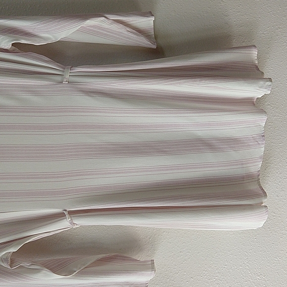 Torrid Purple and Ivory Stripe Challis Tunic Top Plus Size 00,  US M/L 10 - Picture 8 of 13